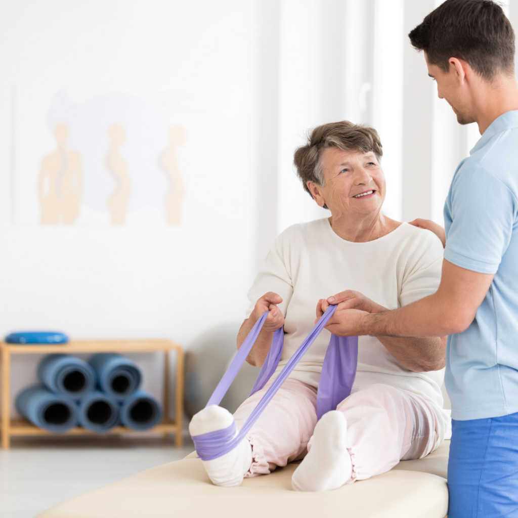 Tratamiento de prevención de la osteoporosis con fisioterapia.